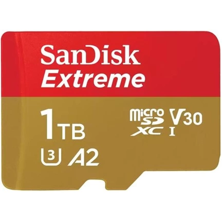 SANDISK Extreme microSDXC 190/130MB/s A2 C10 V30 UHS-I U3 1TB + adapter (121590) SANDISK Extreme microSDXC 190/130MB/s A2 C10 V30 UHS-I U3 1TB + adapter (121590)