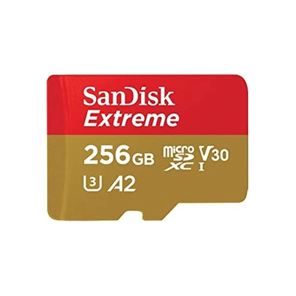 SANDISK Extreme microSDXC 190/130MB/s A2 C10 V30 UHS-I U3 256GB