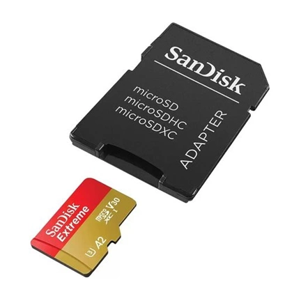 SANDISK Extreme microSDXC 190/90MB/s A2 C10 V30 UHS-I U3 128GB + adapter (121586) SANDISK Extreme microSDXC 190/90MB/s A2 C10 V30 UHS-I U3 128GB + adapter (121586)