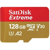 SANDISK Extreme microSDXC 190/90MB/s A2 C10 V30 UHS-I U3 128GB + adapter