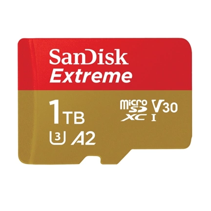 SANDISK Extreme microSDXC + adapter 1TB UHS-I 160MB/s A2 C10 V30 U3