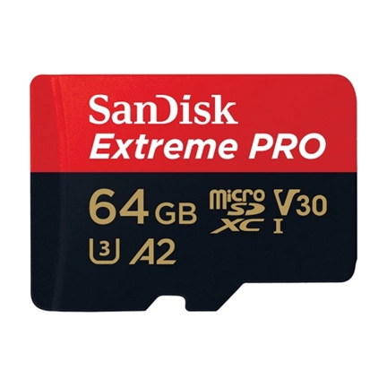 SANDISK MICROSDHC EXTREME PRO KÁRTYA 64GB, 170MB/s C10, V30, UHS-I, U3, A2