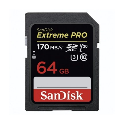 SANDISK SDXC Extreme Pro 64GB 170MB/s UHS-I V30 U3