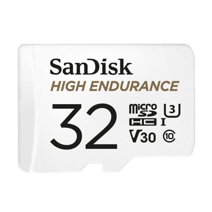 SANDISK microSDHC High Endurance 32GB 100MB/s C10 U3 V30 UHS-I +Adapt.
