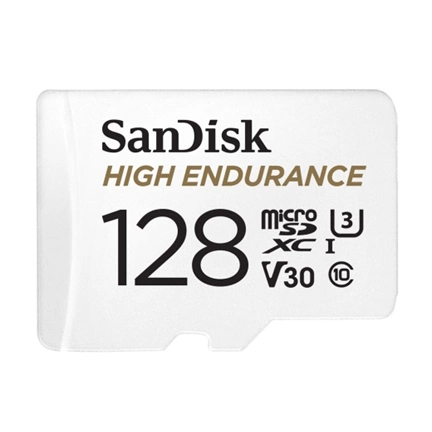 SANDISK microSDXC High Endurance 128GB 100MB/s C10 U3 V30 UHS-I +Adapt. (183567) SANDISK microSDXC High Endurance 128GB 100MB/s C10 U3 V30 UHS-I +Adapt. (183567)