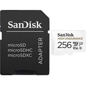 SANDISK microSDXC High Endurance 256GB 100MB/s C10 U3 V30 UHS-I +Adapt.