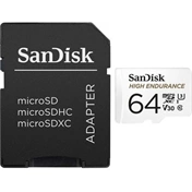 SANDISK microSDXC High Endurance 64GB 100MB/s C10 U3 V30 UHS-I +Adapt. (183566) SANDISK microSDXC High Endurance 64GB 100MB/s C10 U3 V30 UHS-I +Adapt. (183566)