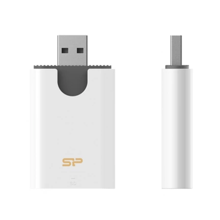 SILICON POWER Combo SD/MMC/microSD USB Type-A 3.2 Gen 1 fehér