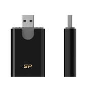SILICON POWER Combo SD/MMC/microSD USB Type-A 3.2 Gen 1 fekete
