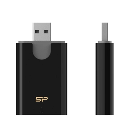 SILICON POWER Combo SD/MMC/microSD USB Type-A 3.2 Gen 1 fekete