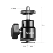 SMALLRIG 1/4" Camera Hot shoe Mount with Additional 1/4" Screw (2pcs Pack)2059