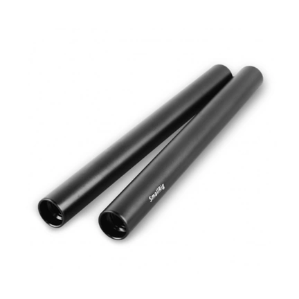 SMALLRIG 2pcs 15mm Black Aluminum Alloy Rod(M12-15cm) 6inch 1050