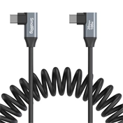 SMALLRIG 4793 USB-C ANGLED TO USB-C ANGLED COILED DATA CABLE