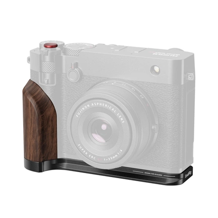 SMALLRIG 5266 L-SHAPE MOUNT PLATE WITH WOODEN HANDLE FOR FUJIFILM GFX100RF BLACK