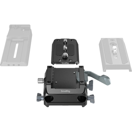 SMALLRIG 5366 MANFROTTO-TYPE MOUNT PLATE KIT WITH 15MM DUAL ROD CLAMP