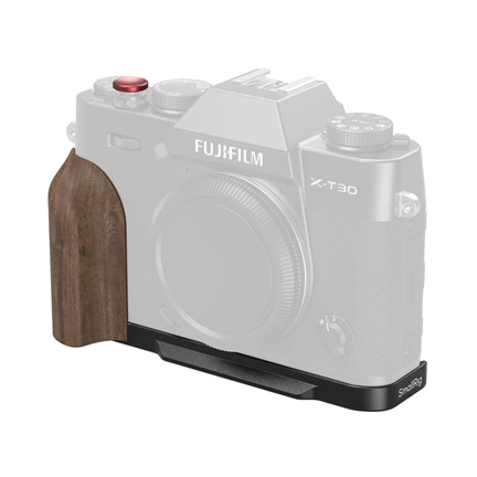 SMALLRIG 5666 L-SHAPED MOUNT PLATE WITH WOODEN HANDLE FOR FUJIFILM X-T30 / T30 II / T30 III BLACK