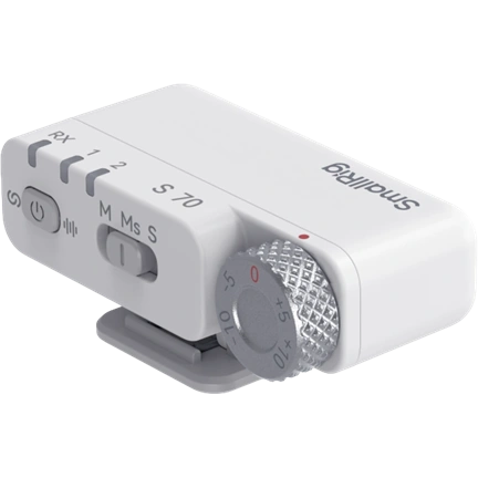 SMALLRIG 5716 S70 WIRELESS MICROPHONE WITH MULTI-DEVICE COMPATIBILITY (WHITE)