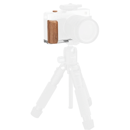 SMALLRIG 5984 L-SHAPED MOUNT PLATE WITH WOODEN HANDLE FOR FUJIFILM X-E5 (ROSEWOOD, SILVER)