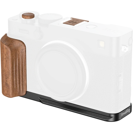 SMALLRIG 5985 L-SHAPED MOUNT PLATE WITH WOODEN HANDLE FOR FUJIFILM X-E5 (ROSEWOOD, BLACK)