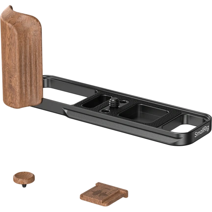 SMALLRIG 5985 L-SHAPED MOUNT PLATE WITH WOODEN HANDLE FOR FUJIFILM X-E5 (ROSEWOOD, BLACK)
