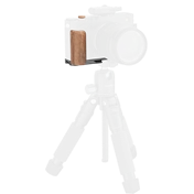 SMALLRIG 5985 L-SHAPED MOUNT PLATE WITH WOODEN HANDLE FOR FUJIFILM X-E5 (ROSEWOOD, BLACK)
