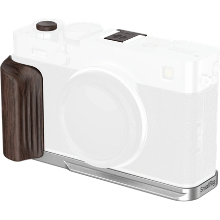 SMALLRIG 6236 L-SHAPED MOUNT PLATE WITH WOODEN HANDLE FOR FUJIFILM X-E5 (EBONY, SILVER)