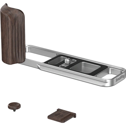 SMALLRIG 6236 L-SHAPED MOUNT PLATE WITH WOODEN HANDLE FOR FUJIFILM X-E5 (EBONY, SILVER)