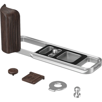 SMALLRIG 6236 L-SHAPED MOUNT PLATE WITH WOODEN HANDLE FOR FUJIFILM X-E5 (EBONY, SILVER)