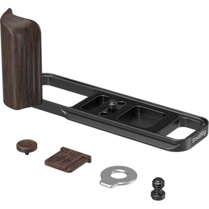 SMALLRIG 6237 L-SHAPED MOUNT PLATE WITH WOODEN HANDLE FOR FUJIFILM X-E5 (EBONY, BLACK)