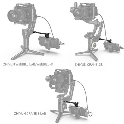 SMALLRIG Adjustable Monitor Mount for DJI RONIN-S/RONIN-SC & ZHIYUN CRANE 3/CRANE 3S/WEEBILL-S & MOZA AirCross 2 Gimbals