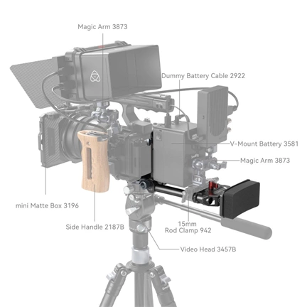SMALLRIG Advanced Compact V-Mount Battery Mounting System 4063