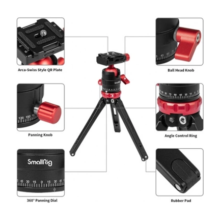 SMALLRIG Aluminum Tabletop Mini Tripod