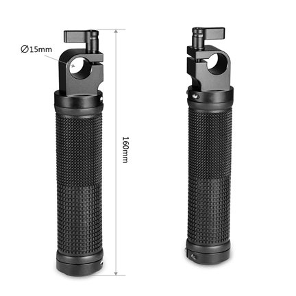 SMALLRIG Black Basic Handle V2 with 15mm Rod Clamp(2pcs Pack) 1626