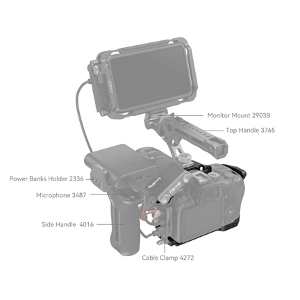 SMALLRIG “Black Mamba” Camera Cage for Canon EOS R6 Mark II 4161