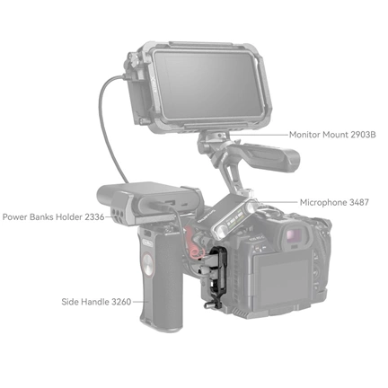 SMALLRIG "Black Mamba" HDMI & USB-C Cable Clamp for Canon EOS R5 / R6 / R5 C / R7 / R10 4272 SMALLRIG "Black Mamba" HDMI & USB-C Cable Clamp for Canon EOS R5 / R6 / R5 C / R7 / R10 4272