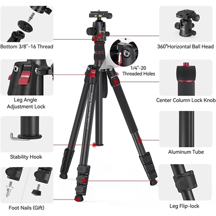 SMALLRIG CT-20 Aluminium Alloy Tripod