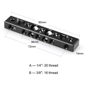 SMALLRIG Cheese Bar with 1/4 Inch and 3/8 Inch Screw Hole 1091