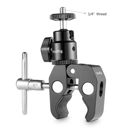 SMALLRIG Clamp Mount V1 w/ Ball Head Mount and CoolClamp 1124
