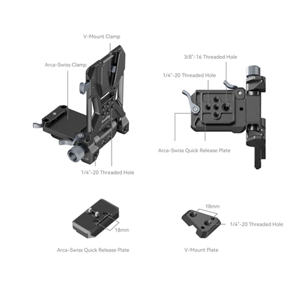 SMALLRIG Compact V-Mount Battery Mounting System 4064
