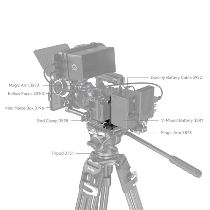 SMALLRIG Compact V-Mount Battery Mounting System 4064B