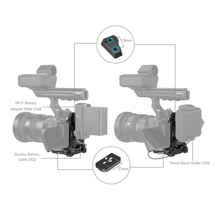 SMALLRIG Compact V-Mount Battery Mounting System 4064B