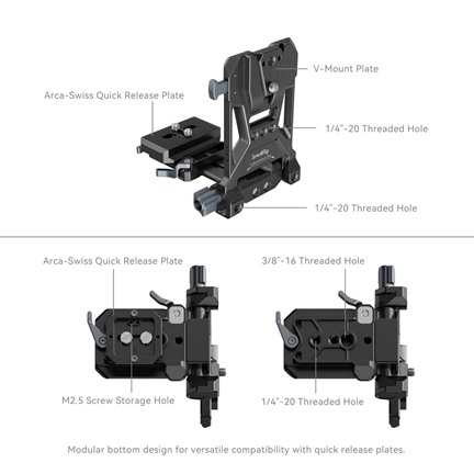 SMALLRIG Compact V-Mount Battery Mounting System 4064B
