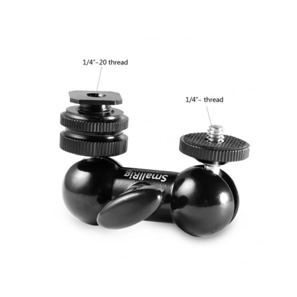 SMALLRIG Cool-Ballhead-V1 Multi-function Double BallHead w/ shoe mount & 1/4" screw 1135 SMALLRIG Cool-Ballhead-V1 Multi-function Double BallHead w/ shoe mount & 1/4" screw 1135