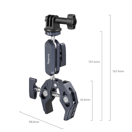 SMALLRIG Crab-Shaped Clamp with Ballhead Magic Arm