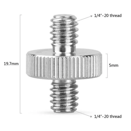 SMALLRIG Double Head Stud with 1/4" to 1/4" thread 828