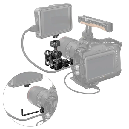 SMALLRIG Drop-in HawkLock mini Magic Arm with Quick Release Ball Head 3515C