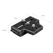 SMALLRIG Extended Arca-Type Quick Release Plate for DJI RS 2 and RSC 2 Gimbal 3162