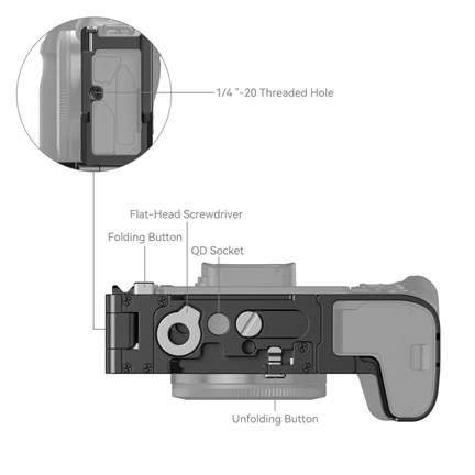 SMALLRIG Foldable L-Bracket for Canon EOS R8 4211