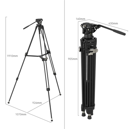 SMALLRIG FreeBlazer Heavy-Duty Aluminum Alloy Tripod Kit AD-80 4163