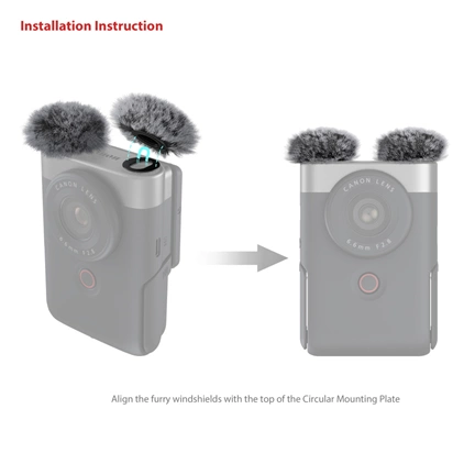 SMALLRIG Furry Windshield for Canon PowerShot V10 4177